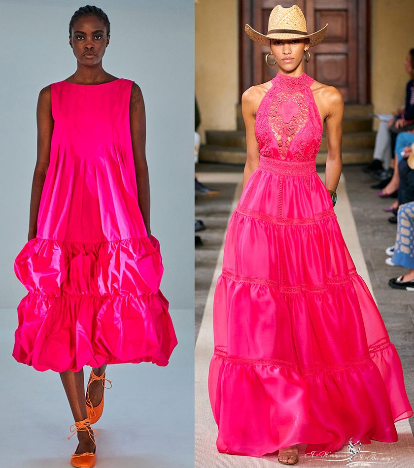 Платья в оттенках фуксии: модные коллекции 2022-2023 - «Мода»