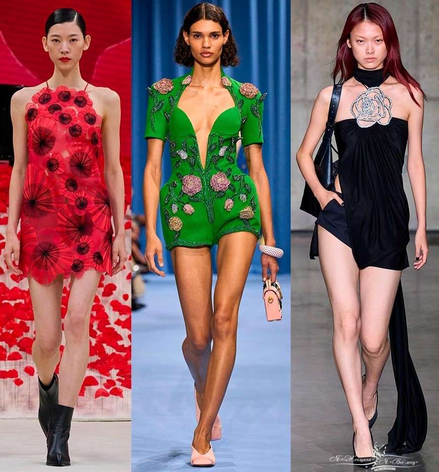 Цветы, как декор одежды: модная тенденция сезона - «Мода»