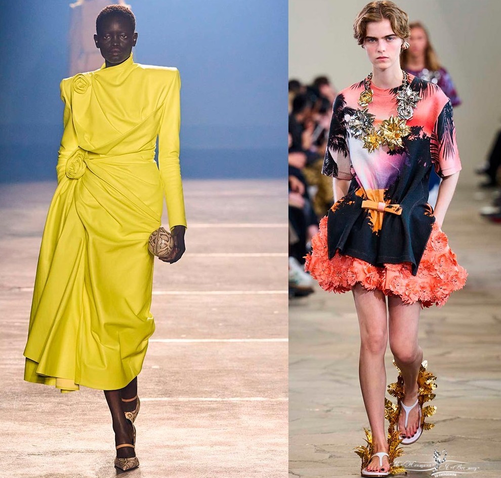 Какие цветы на одежде в тренде