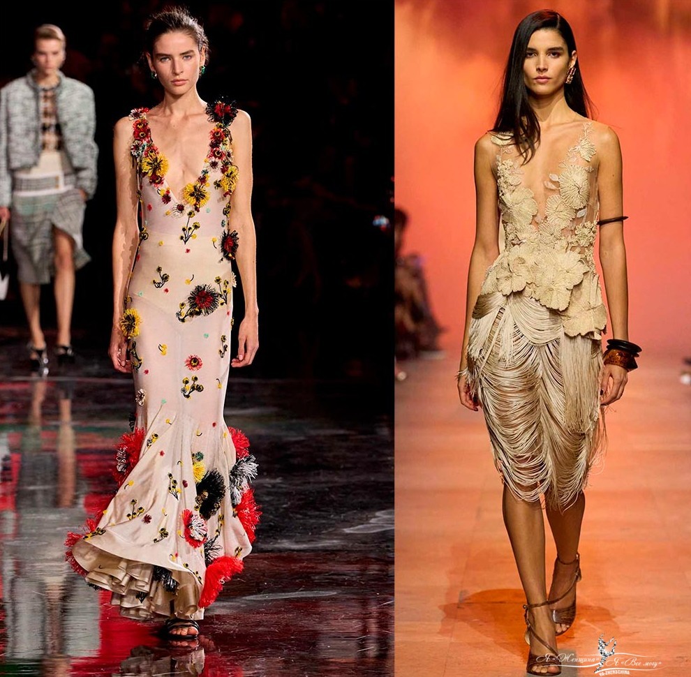 Объёмные цветы в одежде