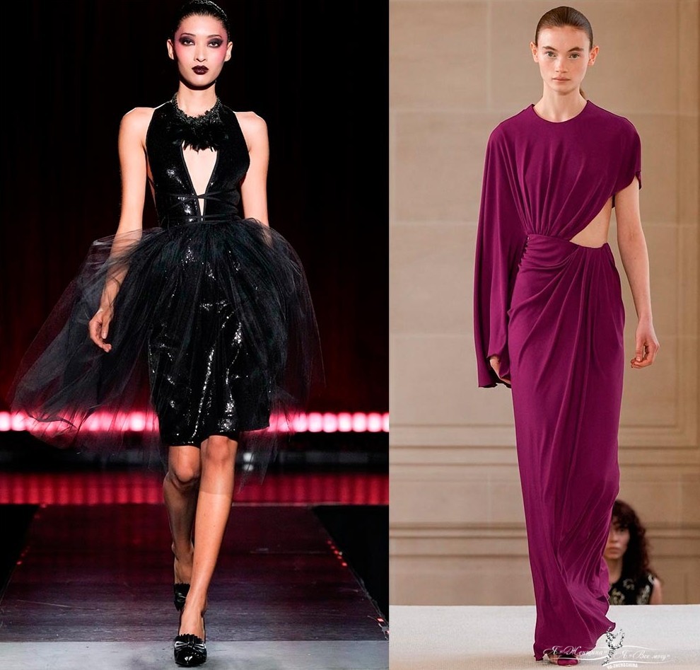 Платья с разрезами и вырезами