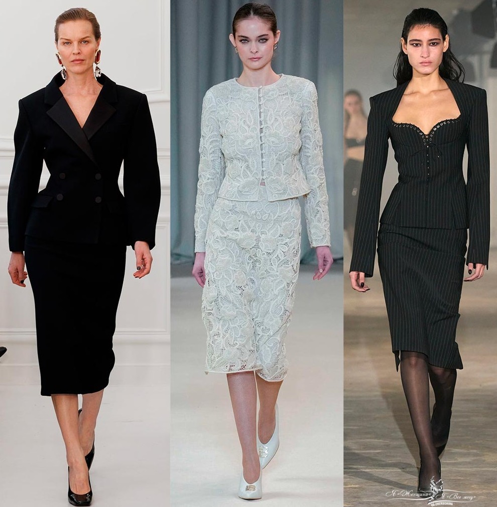 Модные костюмы с юбкой карандаш