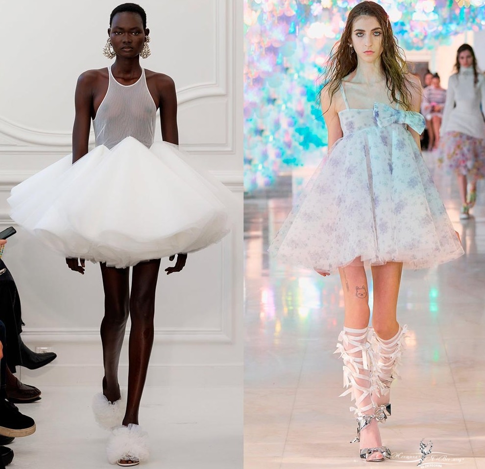 Платья в стиле снежинки