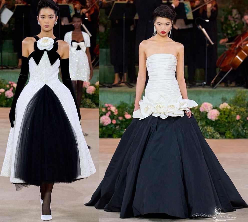 Сочетание белого и черного