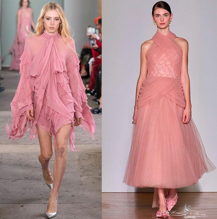 Модный розовый в одежде