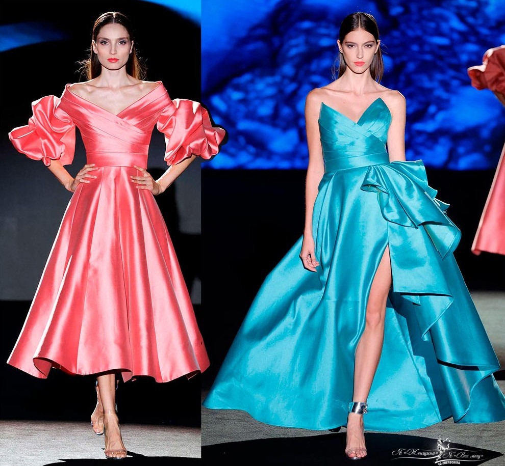 Красивые атласные платья