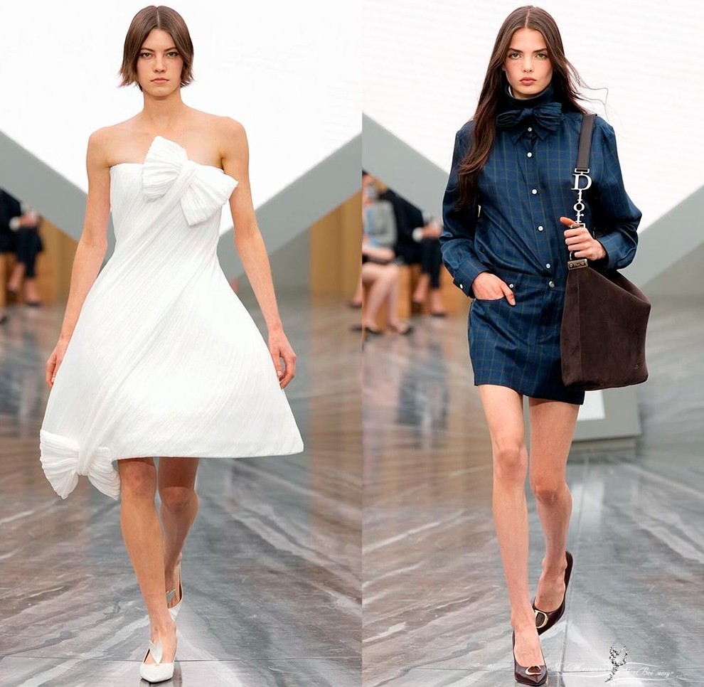 Банты и бантики на одежде: модные образы из коллекций 2026 - «Мода»