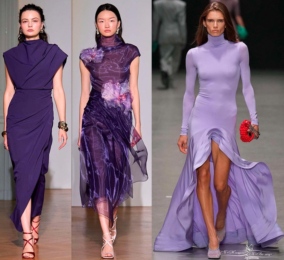 Сиреневые платья 2026