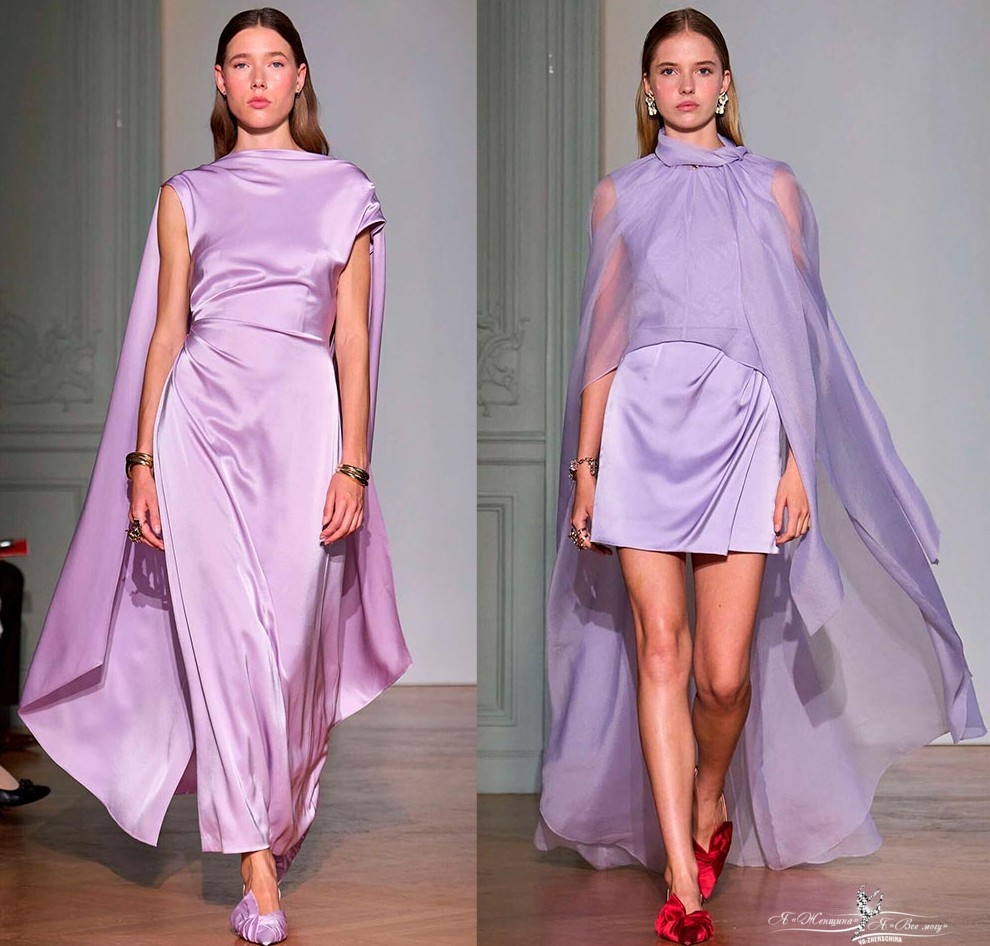 Красивые сиреневые платья